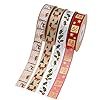 4 rollen 10 Yards 15mm breed kerstlint voor cadeaus Pakket inpakken, haarstrik clip accessoire maken, vakantie kerst…