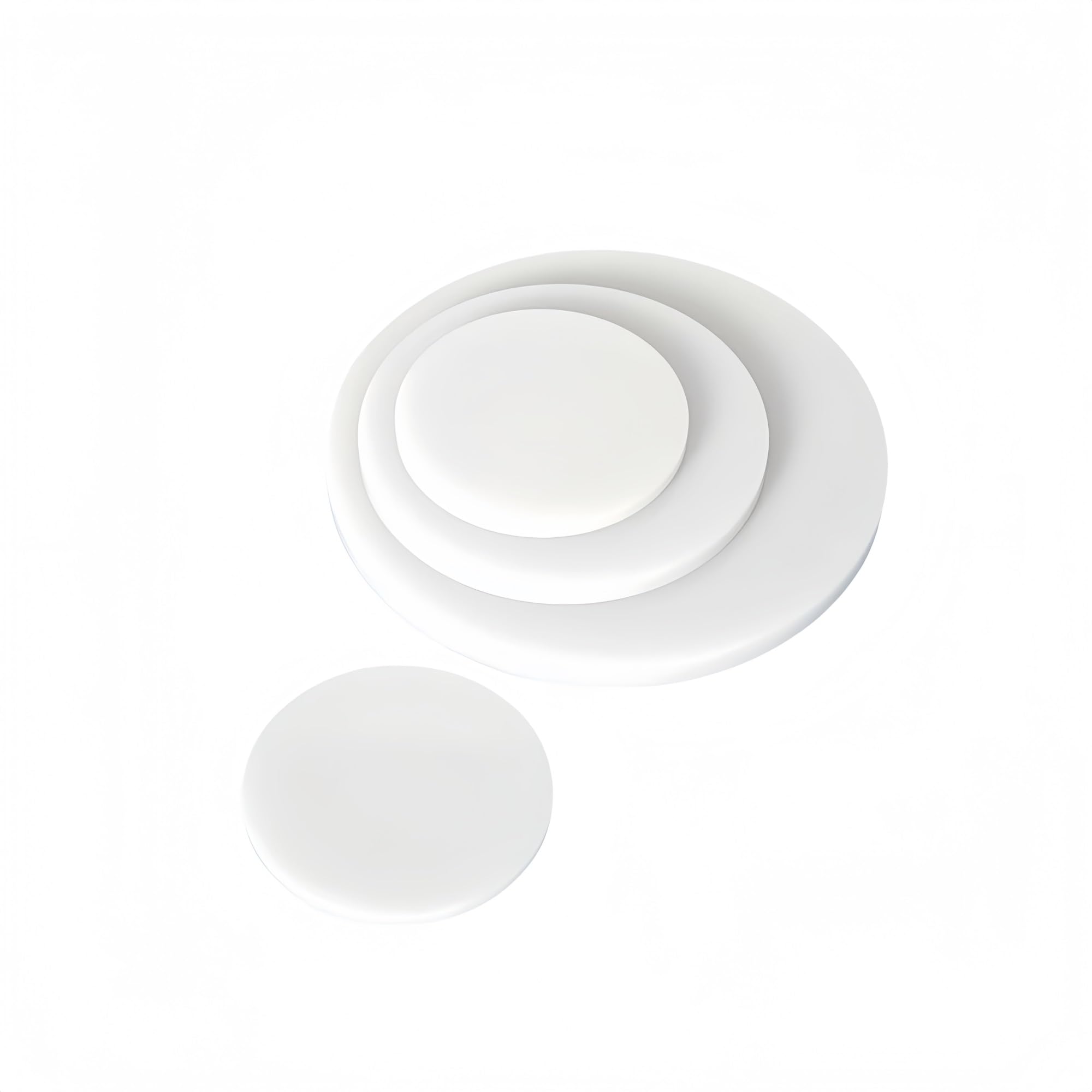 Weiße Silikon-Dichtungsplatten Rund – Ø 30–100 Mm, Dicke 1/2/3 Mm, Hitzebeständig -60°C Bis 200°C, 5 Stück (100x2mm)