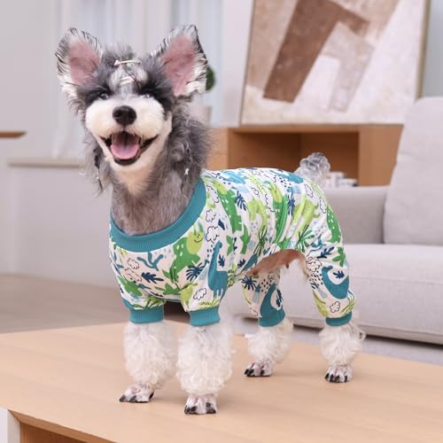 Image of CuteBone Small Dog Pajamas Shirt Stretchy Summer Puppy Pjs Soft Cat Onesies Pet Clothes for Daily Wear DA27L