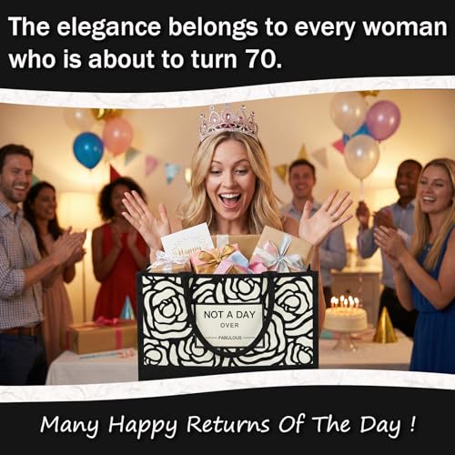 Image of 50th /60th /70th /40th /30th /80th Birthday Gifts for Women Her, Birthday Gifts Tote Bag for Mom Wife Aunt Friends