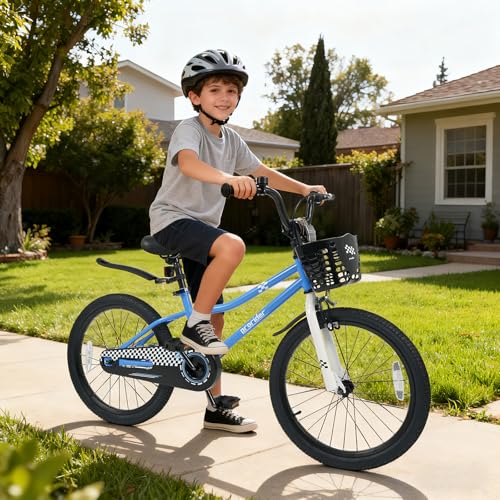 Image of BABY JOY Kids Bike, 12 14 16 18 Inch Boys Girls Bike for 3-8 Years w /Training Wheels, 20 Inch Children Bicycle for 8+ Teens w /Kickstand, Handbrake, Coaster Brake & Removable Basket, Sporty Bicycle