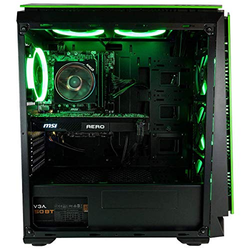 CUK Mantis Gaming PC (AMD Ryzen 7, NVIDIA GeForce RTX 2060 6GB, 32GB DDR4 RAM, 512GB NVMe SSD + 1TB HDD, 600W Gold PSU, Windows 10 Home) Best Tower Desktop Computer for Gamers