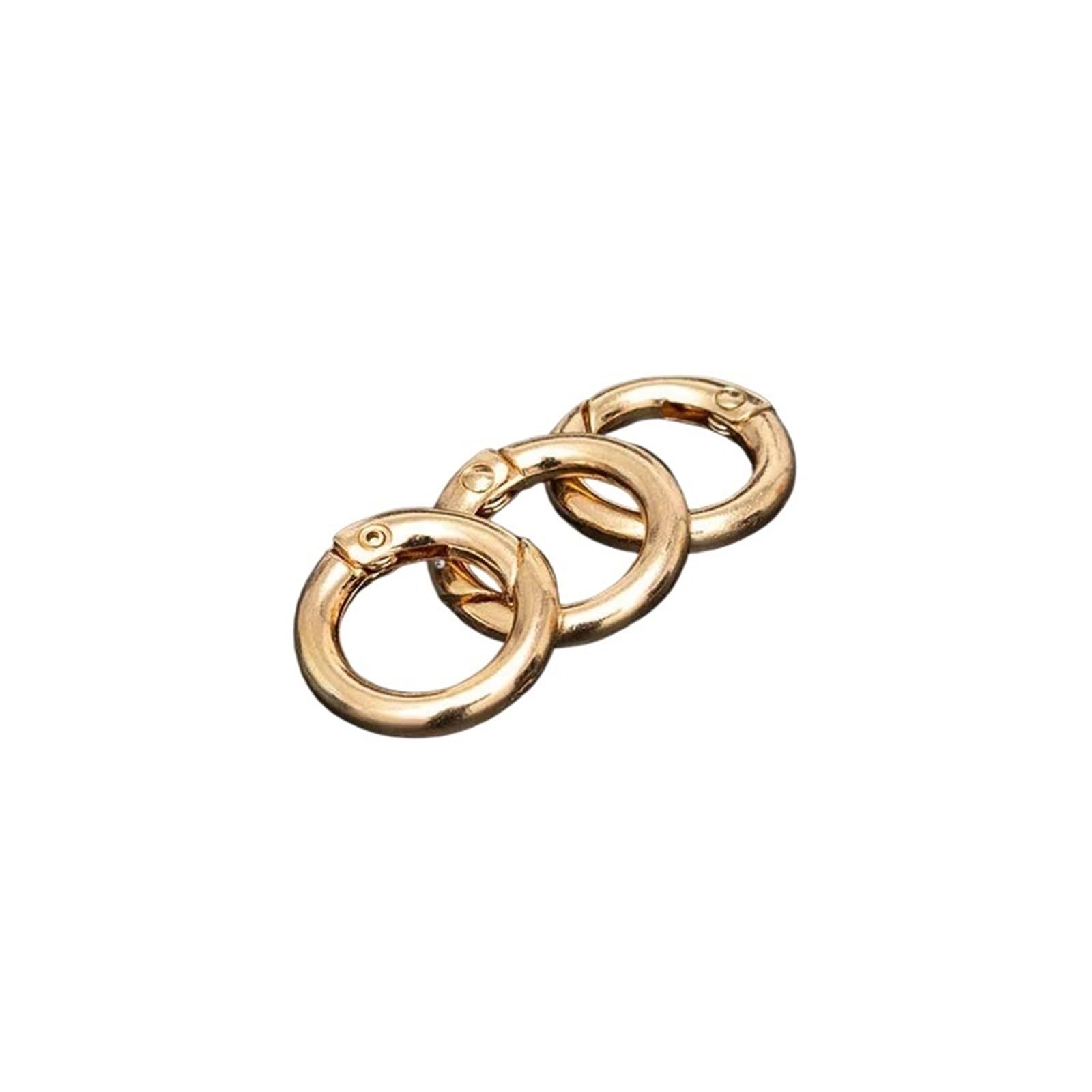 20Pcs Metal Purse Buckles Spring O Ring Round Carabiner Snap Hook Keyring Clasp DIY Jewelry Bag Accessories for Keyrings,Wallets(Gold 20mm)