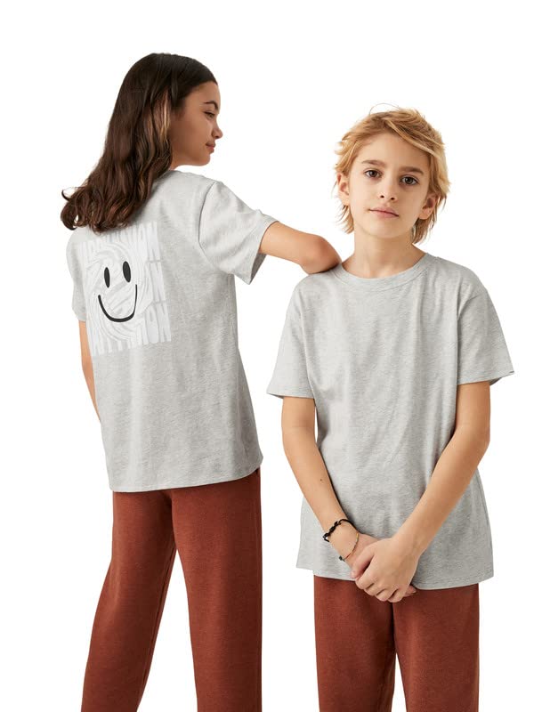 Image of happy nation Girls Relaxed Cotton Short Sleeve T Shirt