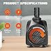 Simple Deluxe Submersible Water Pump for Fish Tank, Hydroponics, Aquaponics, Fountains, Ponds, Statuary, Aquariums & Inline, Black