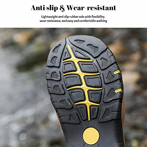 Maylrvjv Men's Outdoor Sports Sandals Lightweight Comfortable Hiking Walking Leather Casual Sandals Water Shoes3