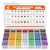 JOREST – Juego de 300 fusibles de cuchilla para el auto, 160 mini, 90 estándar, 50 micro y 1 extractor de fusibles, para caravana o motocicleta (2Amp, 3A, 5A, 7.5A, 10A, 15A, 20A, 25A, 30A, 35A, 40A)