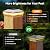 ENSLI Solar Post Cap Lights Outdoor, 12Pack 40 LEDs 4x4 Post Solar Lights Outdoor Waterproof with 3 Modes, 30 Lumens Fence Post Solar Lights, Solar Powered Deck Fence Post Lights for Vinyl Wooden Post