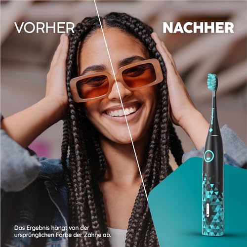 happybrush® Schallzahnbürste Eco Vibe 3 – TESTSIEGER – 100 Tage testen - Elektrische...