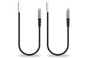 1FT Speaker Wire RCA Female to Bare Wire Audio Adapter