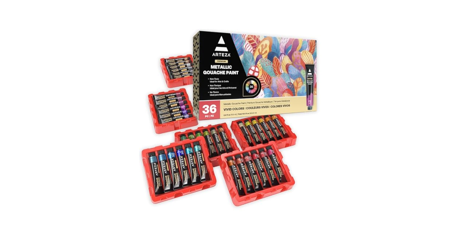 油彩『Azure Gaze』 Amazon.com: ARTEZA Metallic Gouache Paint, Set of 36, 12ml