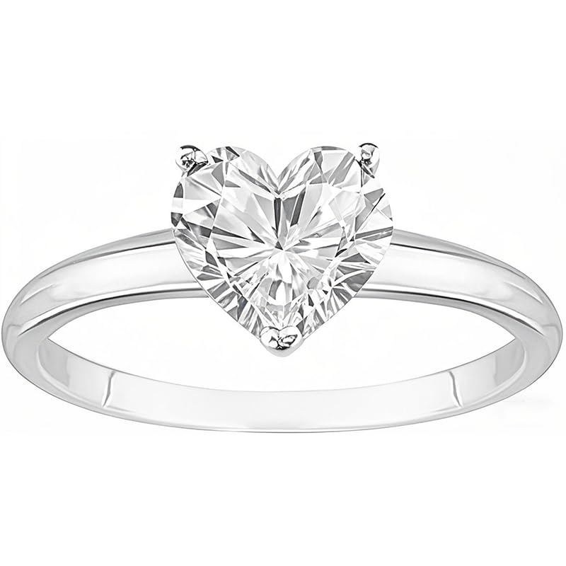 Personalized Solitaire Moissanite 925 Sterling Silver Engagement Ring for Women
