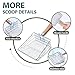 Metal Cat Litter Scoop with Holder, Poop Scooper with Stand and 2 Rolls of Garbage Bags, Heavy Duty Stainless Steel Shovel with Wooden, Quick Sifter for Easy Cleaning (Long handle-9.8