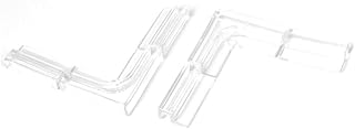 Aexit Aquarium Fish Fall Protection Tank 6mm Plastic L-Shape Clips Supporter Glass Cover Holder Safety Clips Clear 2pcs