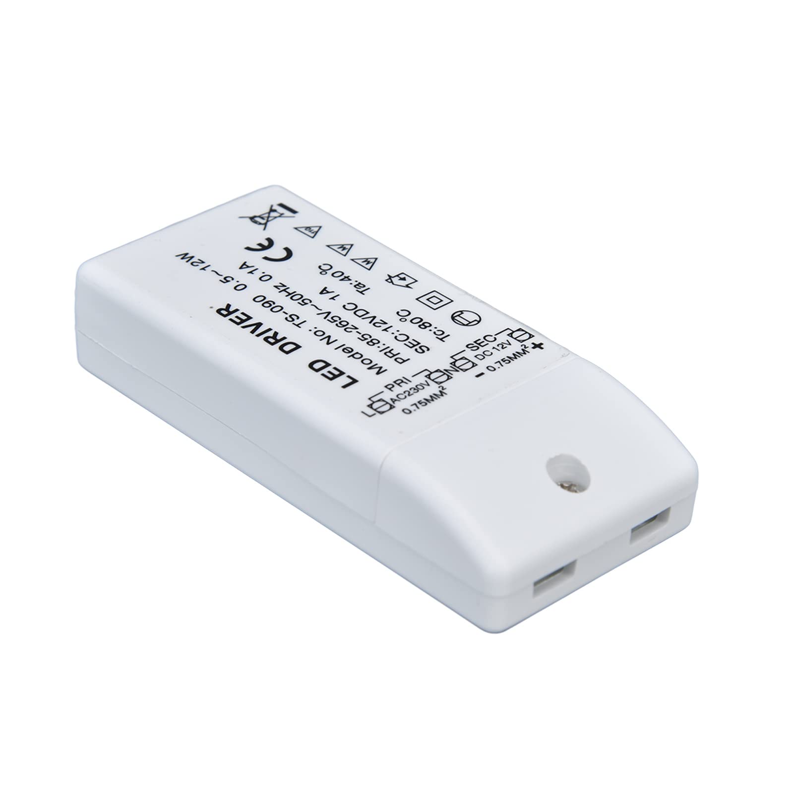 Sterownik LED 12V 12W, Transformator Zasilania ABS, Ochrona Przed Przegrzaniem, 1A DC, 85-265V AC, 90x40x20mm