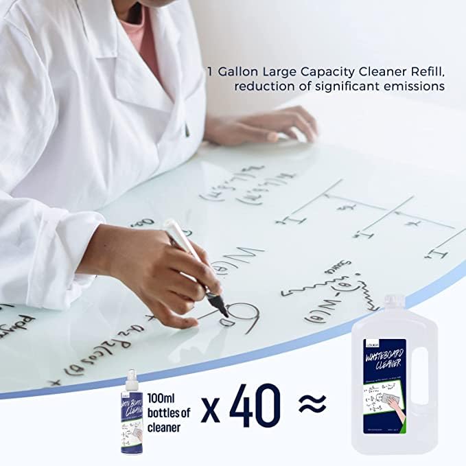 loukin Non-Toxic Whiteboard Cleaner, 3.78L Dry-Erase Board Cleaner Ready-To-Use Refill - Image 3
