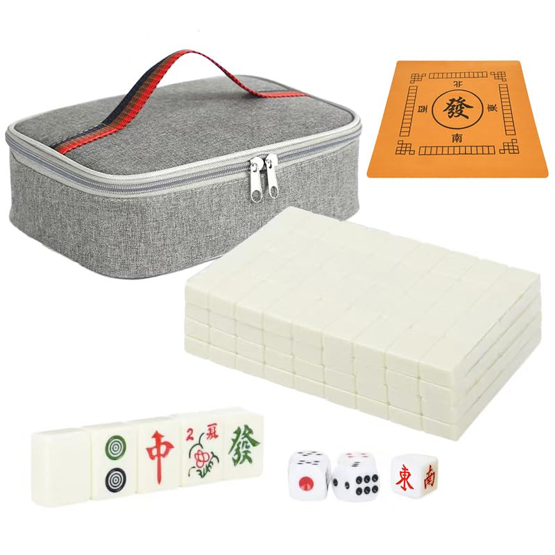 Amazon.com: TWBTC Chinese Creamy White 1.17 inches Compact Mahjong