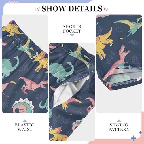ZZKKO Cute Funny Dinosaurs Boys Pants for Kids Jogger Pants with Pockets S-XL4