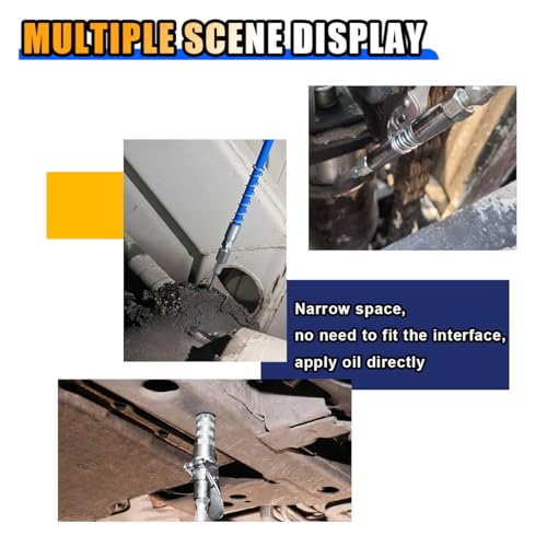 Image of Grease Gun Needle Tip, Narrow Grease Needle Nozzle Adapter with 1 /8 Inch NPT Threads, Hardened Steel Grease Gun Fitting, Needle Nose Grease Dispenser for Lubricating & Hydraulic Fittings (1 Pack)