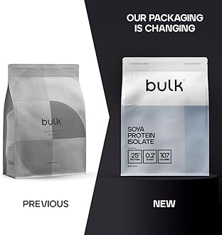 Bulk Soya Protein Isolate Powder, Vegan Protein Shake, Vanilla, 1 kg