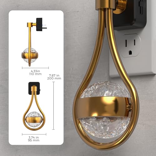 Image of L LOHAS LED Night Lights Plug Into Wall: Star Projector Nightlight, Dusk to Dawn Sensor, 3000K Soft White, 330Rotating Globe Night Light for Bedroom, Hallway, Home Decor, Gaming Room
