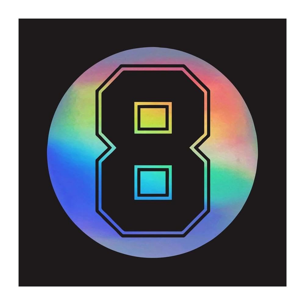 Number 8 Car Sticker Car Waterproof Decal PVC 15cm(Laser,15cm)