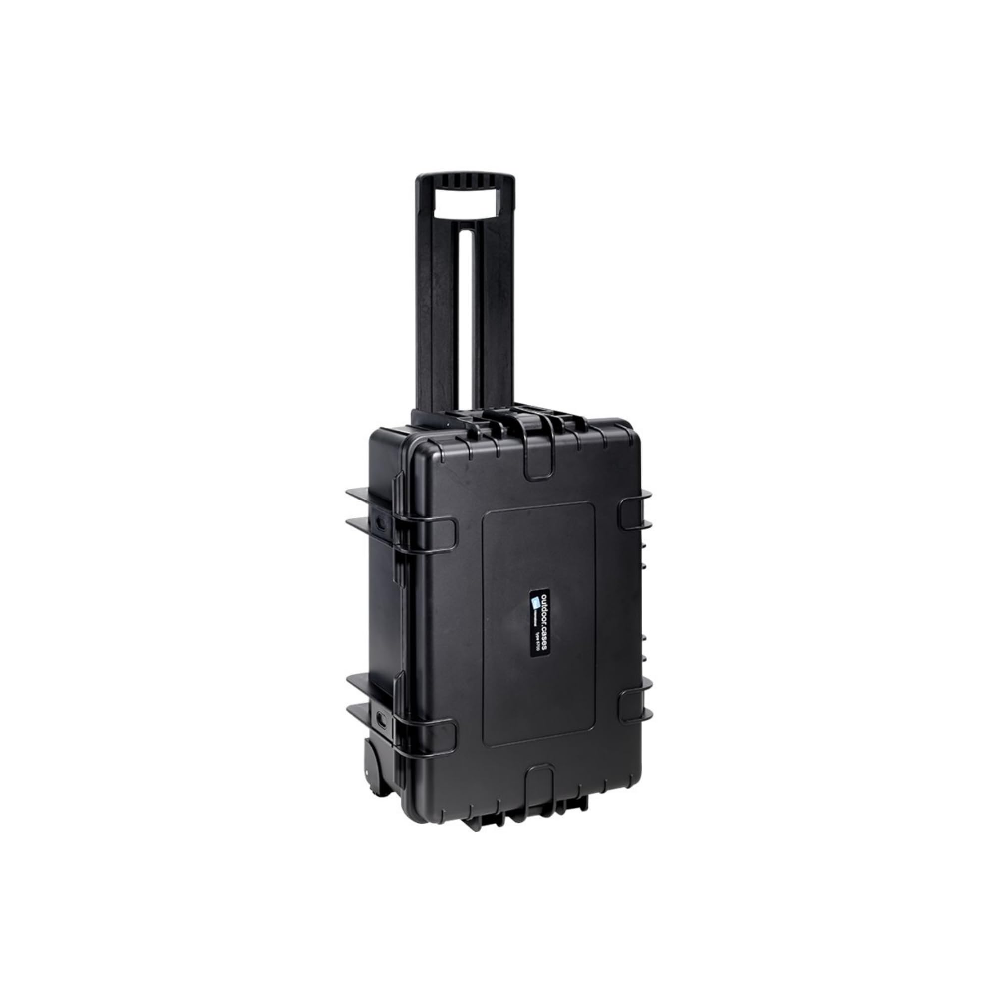 B&W Transportkoffer Outdoor - Typ 6700 - Schwarz mit variabler Facheinteilung, Trolley Koffer, ideal auf Tour - Wasserdicht nach IP67 Zertifizierung, Staubdicht, Bruchsicher und Unverwüstlich