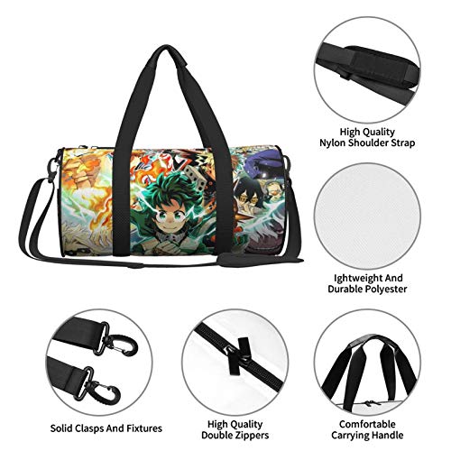 Gym Bag My Hero Academia Duffel Bag Sports Travel Bag Lightweight Multipurpose Duffel Bag With Pockets For Swim Yoga