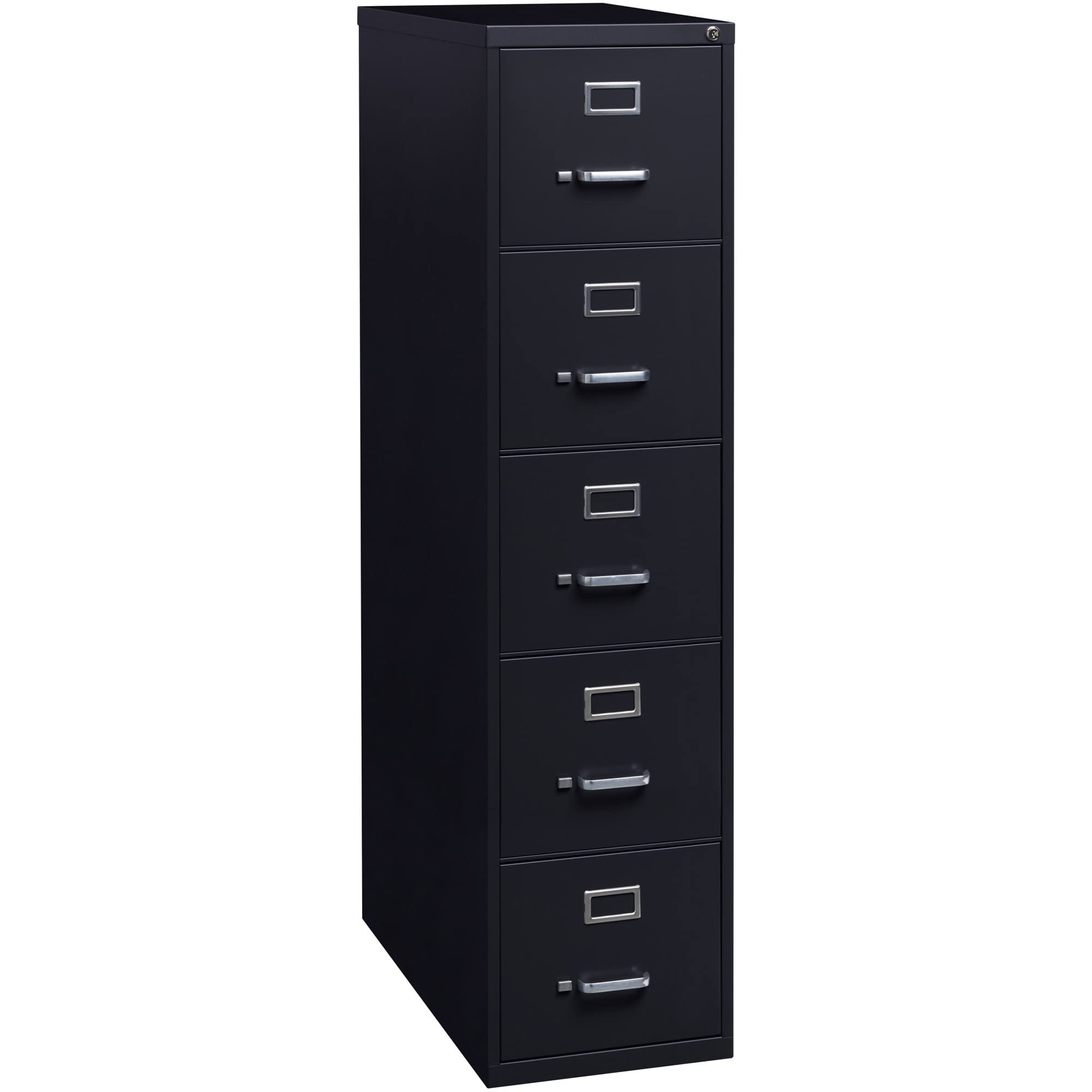 Lorell Commercial Grade Vertical File Cabinet - 5-Drawer, Black