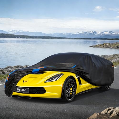 Image of Custom Fit Car Cover for Chevrolet Corvette C3 C4 C5 C6 C7 C8 (1968-2025), Upgraded Waterproof All Weather Outdoor Auto Cover, UV /Snow /Dust Protection