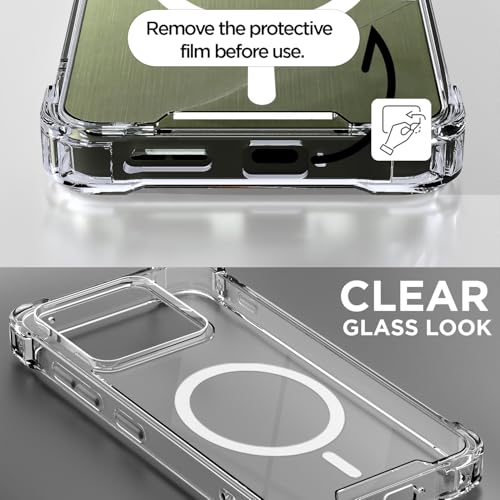 Image of Pikkme Back Cover for Motorola Moto Edge 70 Pro 5G Mag-Safe Shockproof PC + TPU | Protective Case Magnetic Support | Bumper Case (Transparent Mag-Safe)