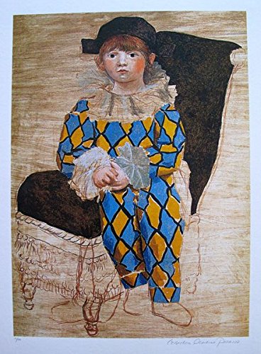 Amazon.com: Leos Coffers Art by Pablo Picasso Paul as a Harlequin
