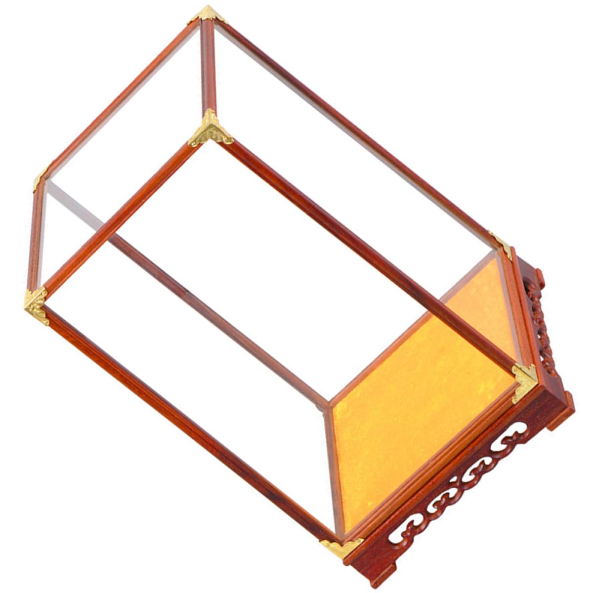 Durchsichtige Glasvitrine mit Holzrahmen für Buddha Figuren Stabile und Sichere Aufbewahrungsbox für Schaufenster und Zuhause