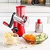 Geedel Rotary Cheese Grater, Kitchen Mandoline Vegetable Slicer with 2 Interchangeable Blades, Easy to Clean Rotary Grater Slicer for Fruit, Vegetables, Nuts #1