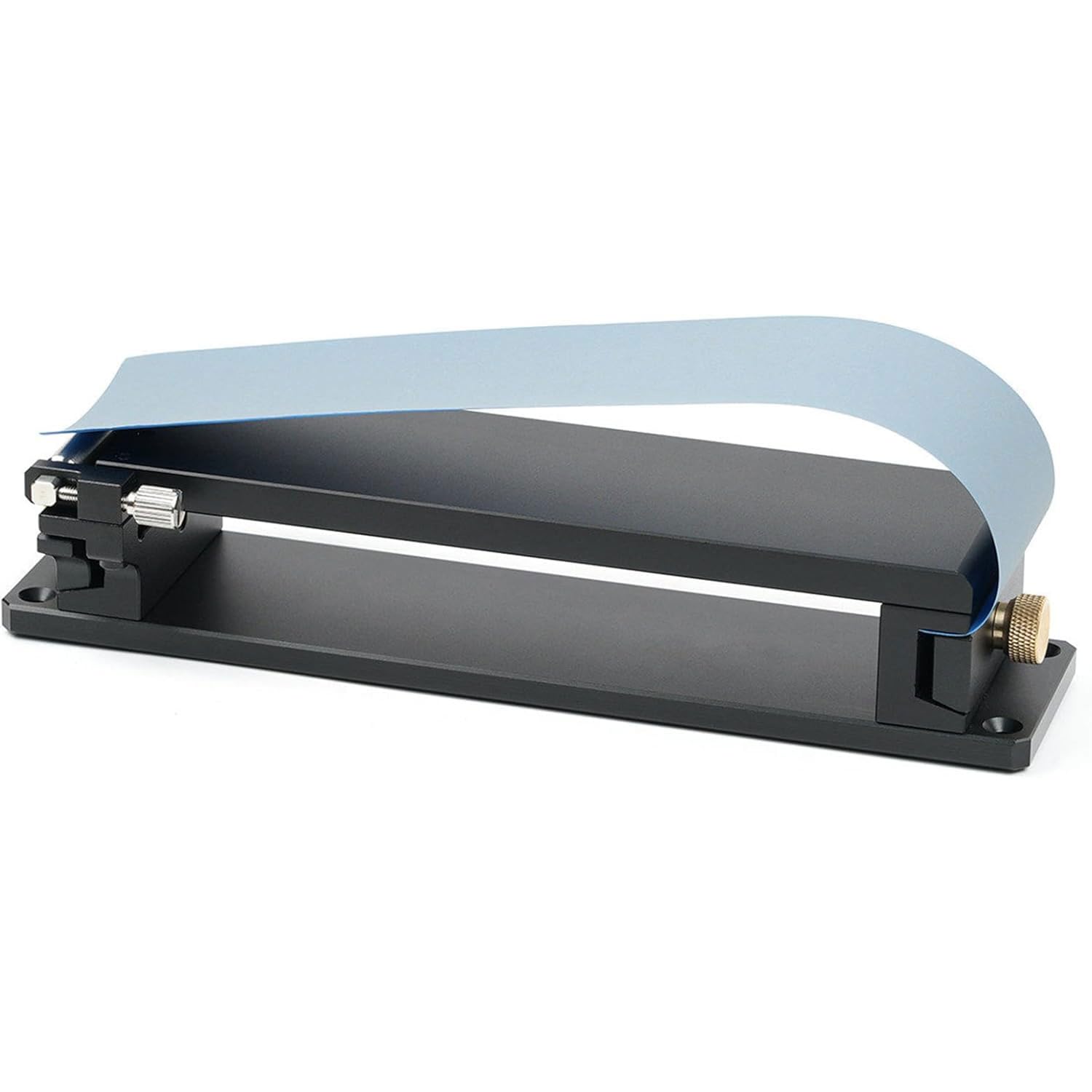 Soporte para papel de lija de aleación de aluminio, afilador de cuchillos de cuero DIY, ajuste de tensión, amoladora manual, accesorio para papel abrasivo, clip para papel de lija, para carpinteros