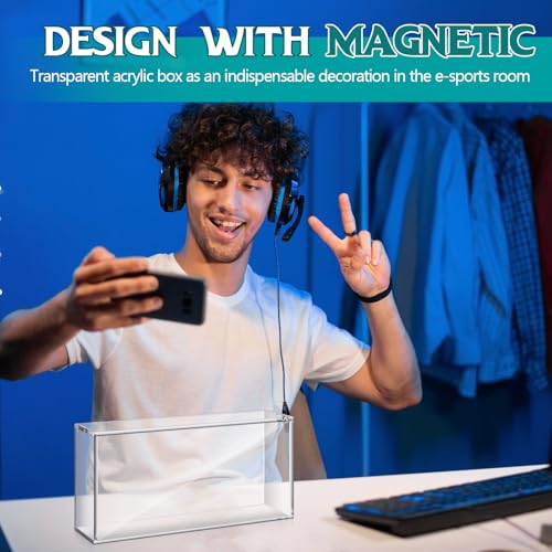Image of Cinnvoice 1 Pcs Acrylic Magnetic Case Booster Box Protective Case Stackable 4mm Thick Magnetic Closure Gifts for Collectors, Cards Not Included (Compatible with Prismatic Evolutions Spc)