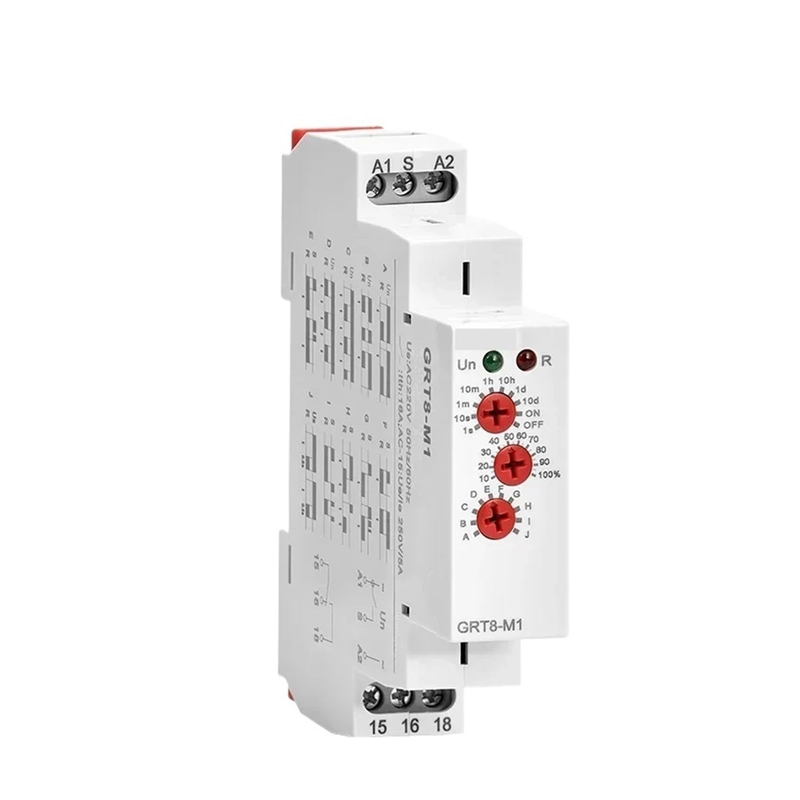 LEOTNNDQ Relay Adjustable or Digital Setting Switch 12V 24V 48V 110V 220V GRT8-M GRT8-K(GRT8-M1-AC230V)