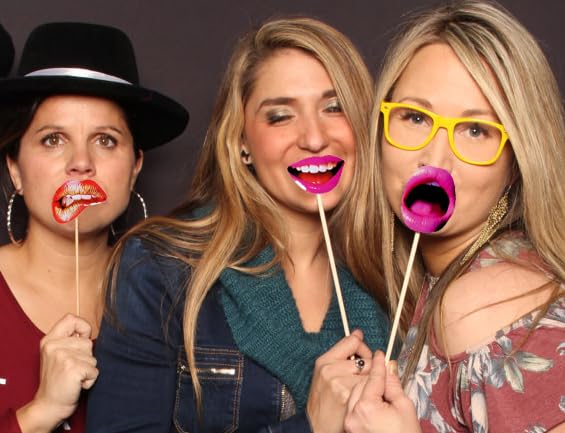 20 Accessori Photo Booth Labbra Divertenti - Set Per Matrimoni, Compleanni E Feste Con Bastoncini - Foto 8