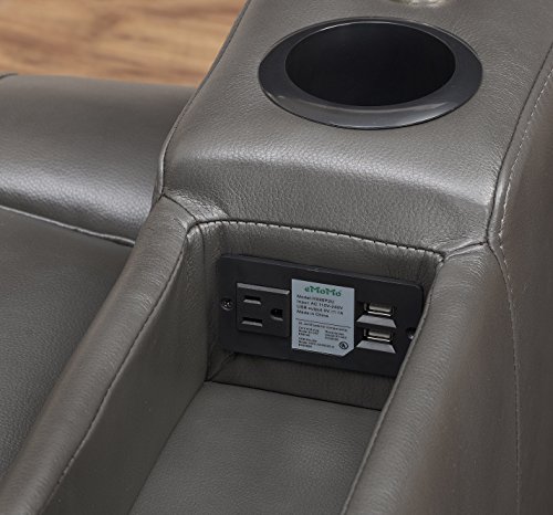 Pulaski Power Home Theatre Recliner 38.0" L X 39.5" W X 43.0" H Charcoal Grey