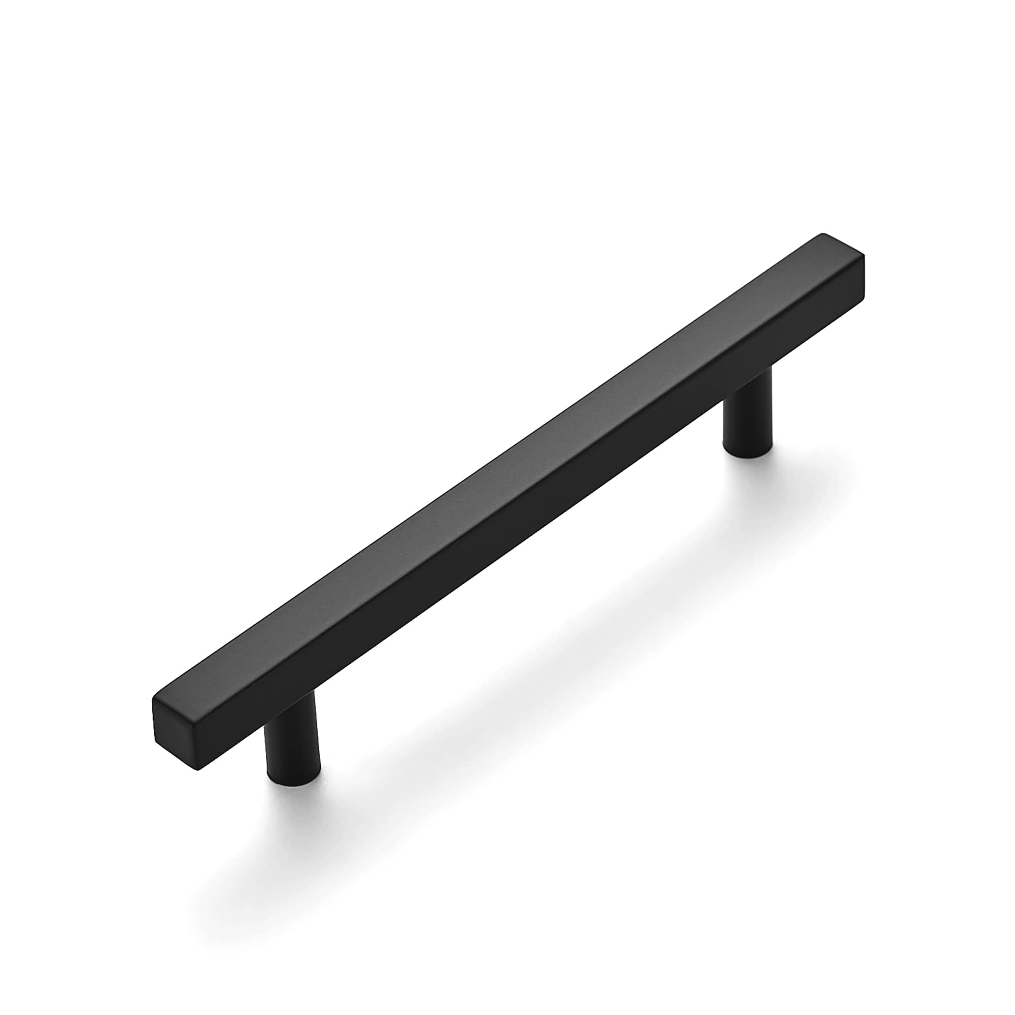 Ravinte 1 Pack 7.38'' Square Cabinet Pulls Matte Black Stainless Steel Kitchen Drawer Pulls Cabinet Handles 7-3/8”Length,5” Hole Center