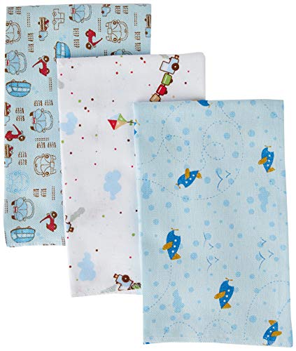 Papi Textil Cueiro Flanel Papi Estampado Para Bebê 80Cm X 50Cm Contém 03 Un