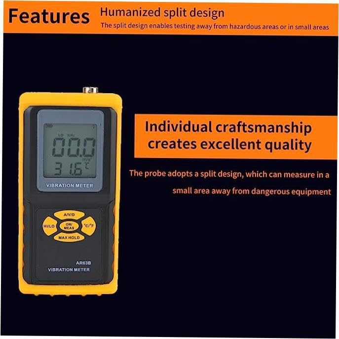 Analizzatore di vibrazioni portatile AR63B - Misuratore del sensore di vibrazione ad alta precisione for test precisi - Tester vibrometro versatile for prestazioni migliorate nelle applicazioni indust