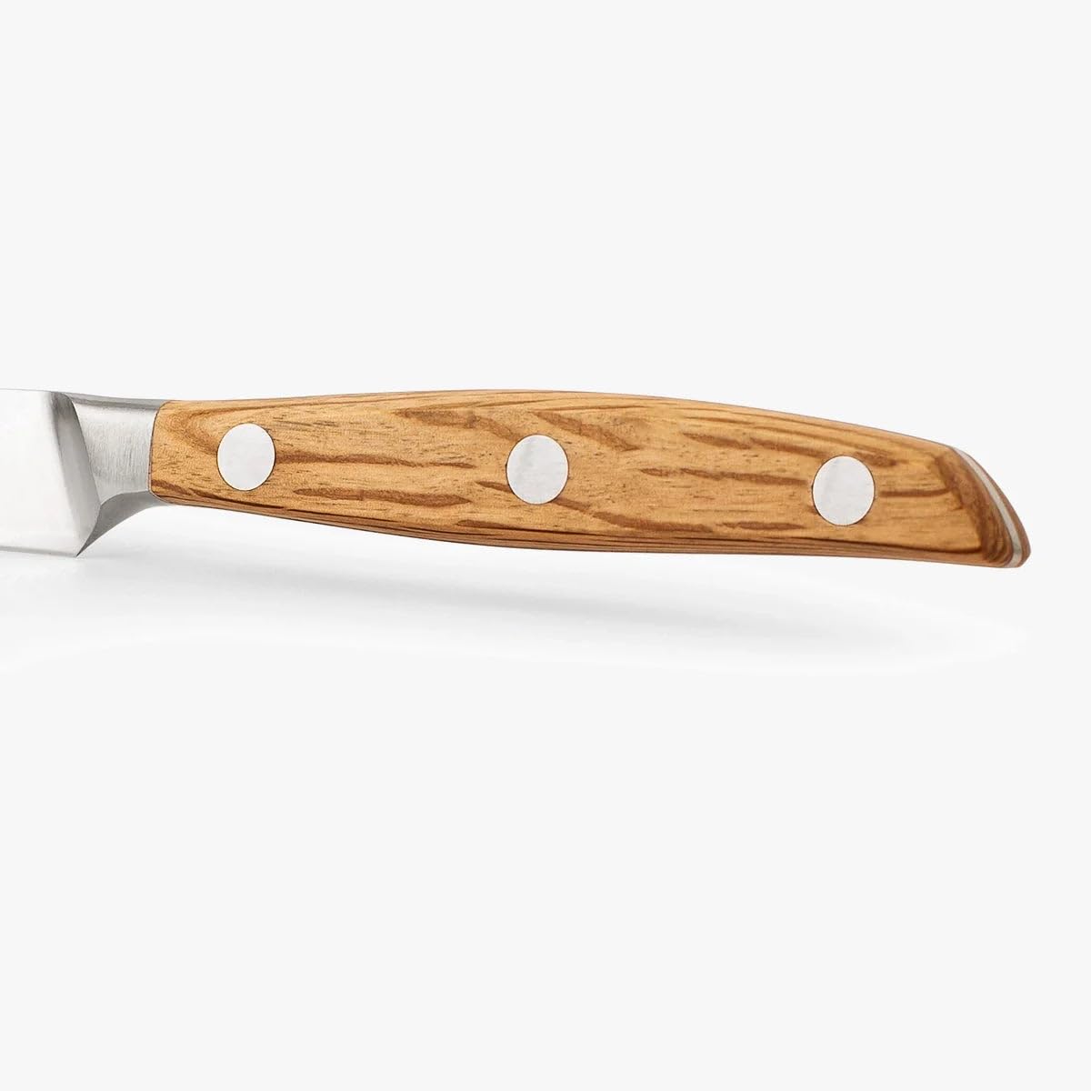 Arcos by Chef José Andrés | Schälmesser 10 cm geschmiedet für Obst und Gemüse | Klinge aus Nitrum-Edelstahl mit Seidenrand Plus | Griff aus heller Eiche