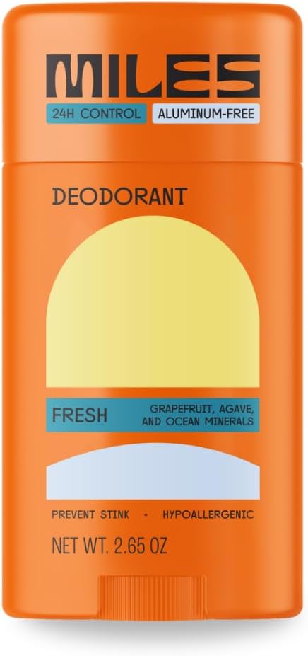 Miles Kids Deodorant for Boys and Girls - Aluminum Free Deodorant for Kids and Teens, Natural, Hypoallergenic, Made in USA - Fresh Scent, 1-Pack