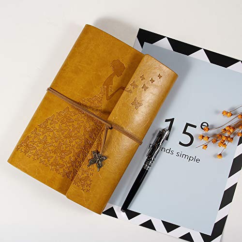 Maleden Leather Journal, Vintage Spiral Bound Notebook Refillable Scrapbook Album Sketchbook To Write In With Blank Pages For Women Girls Gifts #TOP5