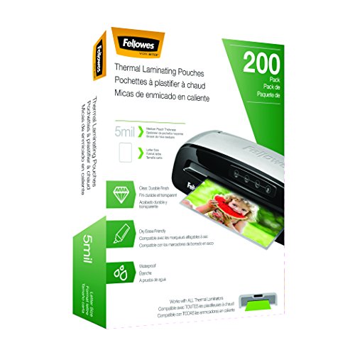 Fellowes Thermal Laminating Pouches, Letter Size Sheets, 5mil 200pk, Clear (5743601) - Image 4