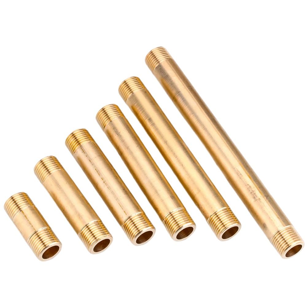 Longitud 50 mm 80 mm 100 mm 120 mm 150 mm 1/2" BSP Rosca macho a macho Conector de extensión de tubería de latón