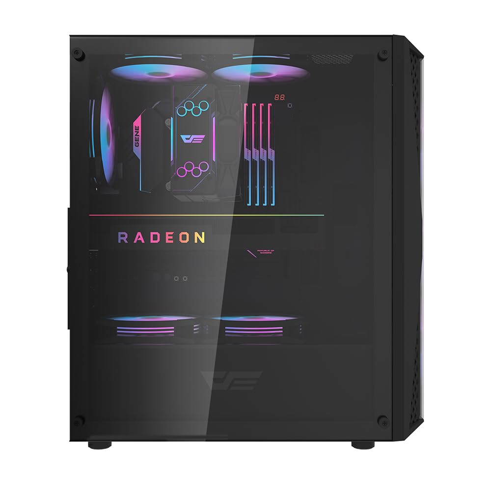 darkFlash DK352 Plus Computer Case with 4 Fan (Black)