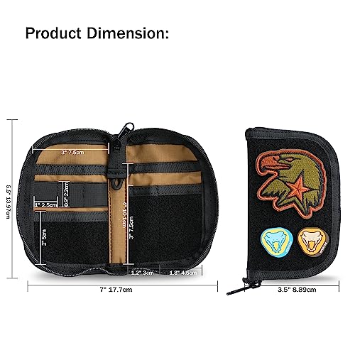 VIPERADE VE20 EDC Pouch Klein EDC Werkzeugtasche mit 5 Taschen und 3 elastischen Fächern Klein EDC Organizer Tasche für Multitool Pocket Organizer EDC Tasche Tools Organizer (Orange)