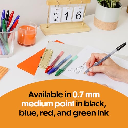 Image of BIC Cristal Gel Pens, Medium Point, 0.7 mm, Ultra Smooth, Black, 8-Count
